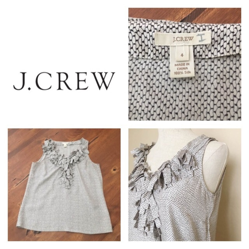 J.Crew‎ Reptile Print Sleeveless Silk Blouse